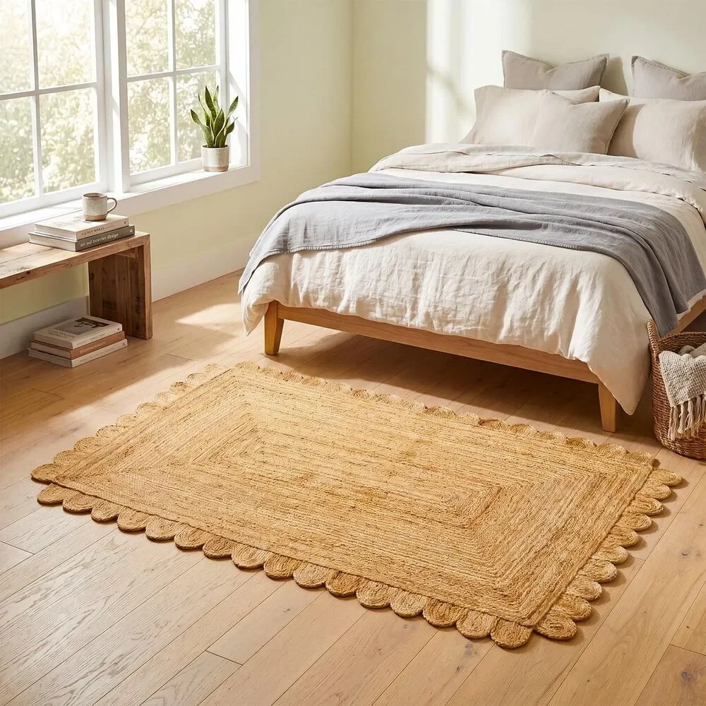 Handwoven 100% Natural Jute Rugs For Living Area,Bedroom,  5x8' (1139)